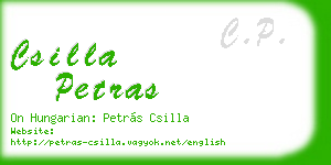 csilla petras business card